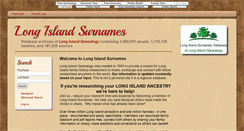 Desktop Screenshot of longislandsurnames.com